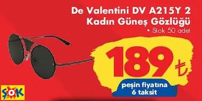 DE VALENTİNİ DV A215Y 1 KADIN GÜNEŞ GÖZLÜĞÜ